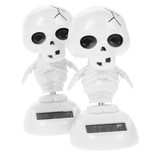 Ciieeo 2 Stück Halloween Solar Wackelfigur Auto Deko Schüttelnder Weißer Geist Bewegliche Skelettfigur für Armaturenbrett Gruselige Innen und Schlafzimmer Dekoration Ciieeo 2 Stück Halloween Solar Wackelfigur Auto Deko Schüttelnder Weißer Geist Bewegliche Skelettfigur für Armaturenbrett Gruselige Innen und Schlafzimmer Dekoration von Ciieeo