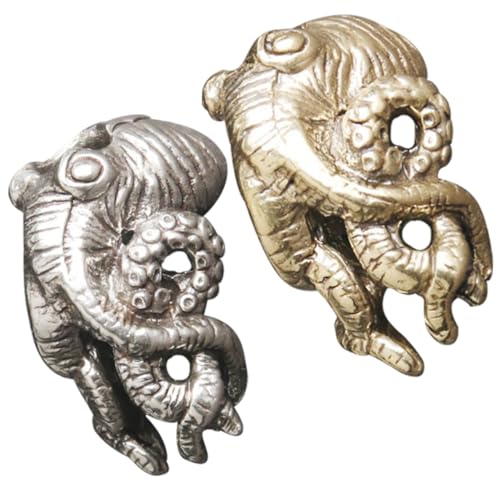 Ciieeo 2 Stück Octopus Anhänger aus Messing Retro DIY Charms für Schmuck und Deko Langlebiger Anhänger Aufhängen Vielseitig für Bastelprojekte und Geschenkideen von Ciieeo
