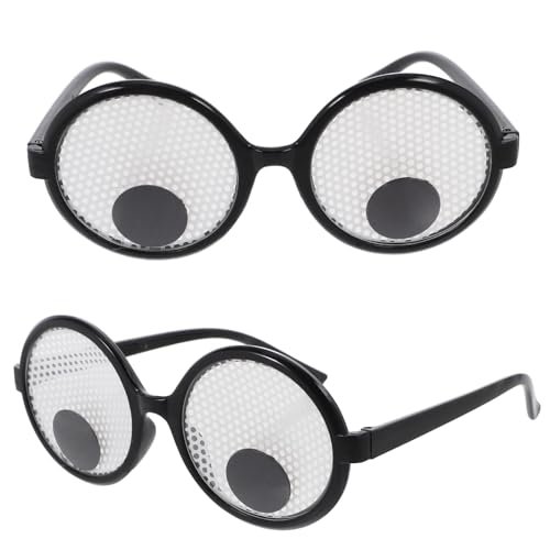 Ciieeo 2 Stück Rollbrille partybrille faschingsbrille Lachbrille lustige accessoires Lustige Kostümaccessoires gruselige Verkleidung Augapfelbrille Cosplay-Brille ABS-Kunststoff von Ciieeo