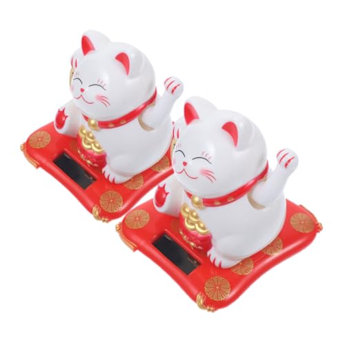 Ciieeo 2 Stück Solarbetriebene Weiße Winkekatze aus Feng Shui Kleine Asiatische Glückskatze mit Winkendem Arm Langlebige Auto und Wohnraumdekoration Batteriefrei Vielseitig für Zuhause Ciieeo 2 Stück Solarbetriebene Weiße Winkekatze aus Feng Shui Kleine Asiatische Glückskatze mit Winkendem Arm Langlebige Auto und Wohnraumdekoration Batteriefrei Vielseitig für Zuhause von Ciieeo