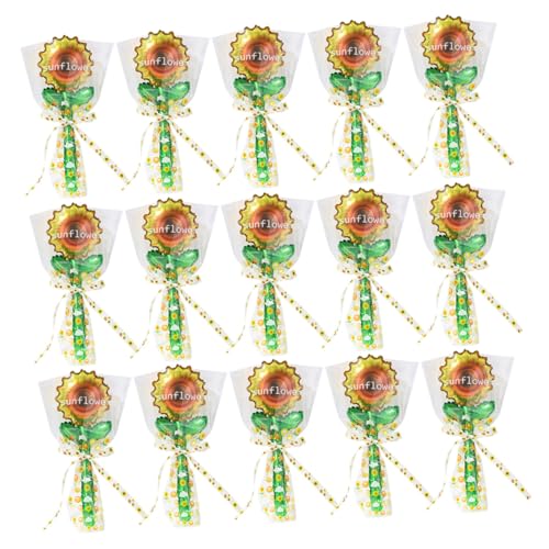Ciieeo 20 Stück Teiliges Sonnenblumen Folienballons Handlich zum Halten Aluminium Partydekoration für Hochzeit Babyparty Vielseitig und Einfach Aufzublasen von Ciieeo