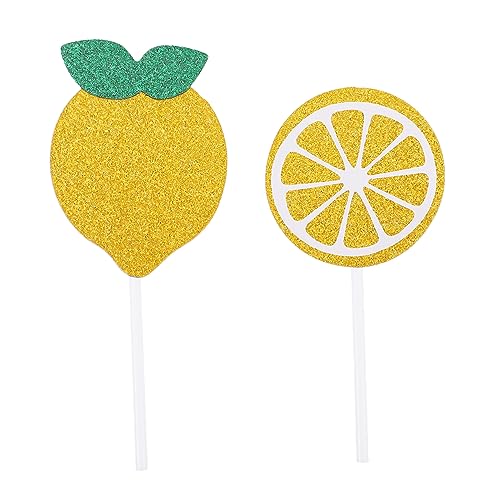 Ciieeo 24 Stück Lemon Cupcake Topper Set Doppelseitige Glitzer Dekorationen für Geburtstagsfeiern und Muster Party Accessoires Ciieeo 24 Stück Lemon Cupcake Topper Set Doppelseitige Glitzer Dekorationen für Geburtstagsfeiern und Muster Party Accessoires von Ciieeo