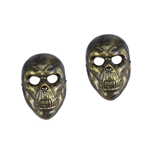 Ciieeo 2St Schädelmaske halloween masken halloweenmaske faschingsmasken scary mask opmasken hüt Schädel Skelett Spukhaus Requisiten kleidung Skelettmaske Halloween-Maske bilden Augenbinde von Ciieeo