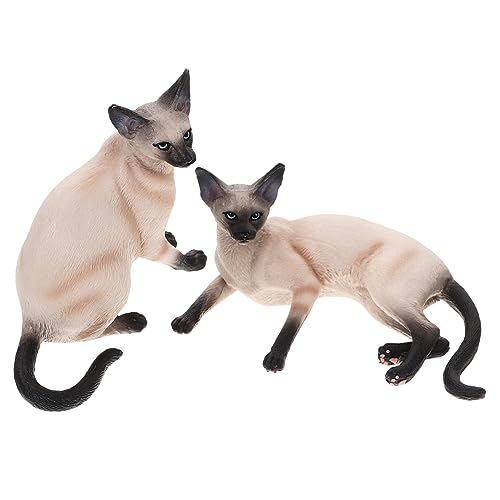 Ciieeo Katzen Figuren 2st Simulationstiermodell Animal Toys Tier Plasure Caakg Simulierte Tierfigur Realistische Katzenmodelle Simuliertes Katzenmodell Katzendekoration Katzenskulptur Plastik von Ciieeo