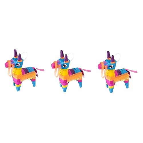 Ciieeo 3 Stk Piñata Hasen-Partyzubehör Halloween-Dekorationen Mini-Dekor Figur Spielzeug spaß Geschenke Boho-Dekor Partybevorzugung Mädchen schmücken Mexiko Tier Bankett Maiskuchen Papier von Ciieeo