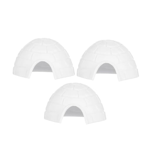 Ciieeo 3 Stück Iglu Modellfiguren Geburtstags Iglu Für Puppen Ai Kleines Spiel Miniatur Schnee Winter Dekorative Kleinkinder Figur Kleine Bären Party Iglu von Ciieeo