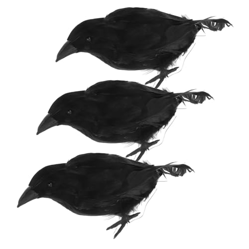 Ciieeo 3 Stücke Künstliche Krähen Realistische Schwarze für Halloween und Garten Hochwertige Krähen Gruselige Party Requisiten und Langlebig Ciieeo 3 Stücke Künstliche Krähen Realistische Schwarze für Halloween und Garten Hochwertige Krähen Gruselige Party Requisiten und Langlebig von Ciieeo
