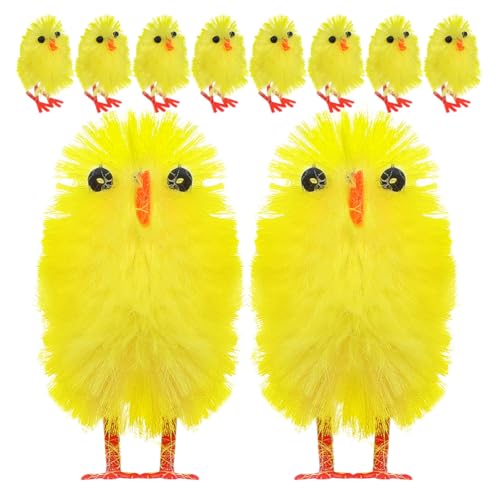 Ciieeo 30 Stück Mini-Osterküken Chenille-Küken Plüsch-Hühnerfiguren Figuren Für -Partygeschenke von Ciieeo