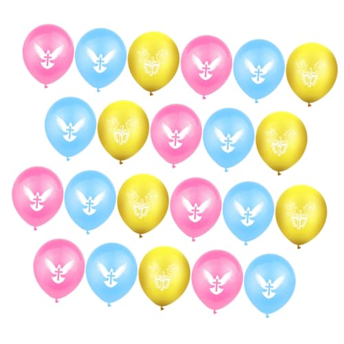 Ciieeo 30st Dekorative Luftballons Ornament Taufdekorationen Kreuzdesign-ballon Ballons Zur Kreuztaufe Geburtstagsballon Partyballons Gedenkballons Großer Ballon Emulsion Hochzeit von Ciieeo