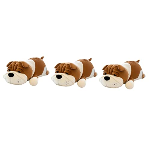 Ciieeo 3St Shar-Pei-Puppe tierkissen tierische bescherung in Tierform über dem Bettdekor Autos Spielzeug für die Couch Wurfkissen für Kinder realistische Kuscheltiere groß von Ciieeo