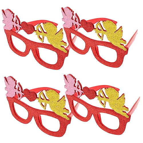 Ciieeo 4 Stück Brillengestelle Zum Valentinstag Brillen Zum Valentinstag Led-leuchtbrille Neonparty Rave-accessoires Schlüsselbänder Dekorationen Trendige Sonnenbrille Füllstoffe Gefühlt von Ciieeo