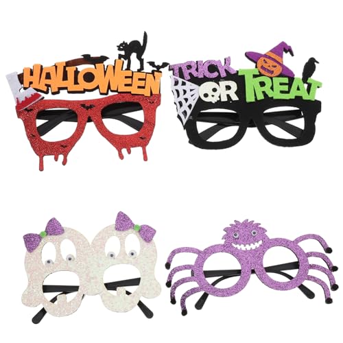 Ciieeo 4 Stück Halloween Partybrillen Einzigartige Cosplay Brillen mit Halloween Motiven Schleifen Geist Rahmen Kürbis Hexenhut Große für Unvergessliche Feiern Ciieeo 4 Stück Halloween Partybrillen Einzigartige Cosplay Brillen mit Halloween Motiven Schleifen Geist Rahmen Kürbis Hexenhut Große für Unvergessliche Feiern von Ciieeo
