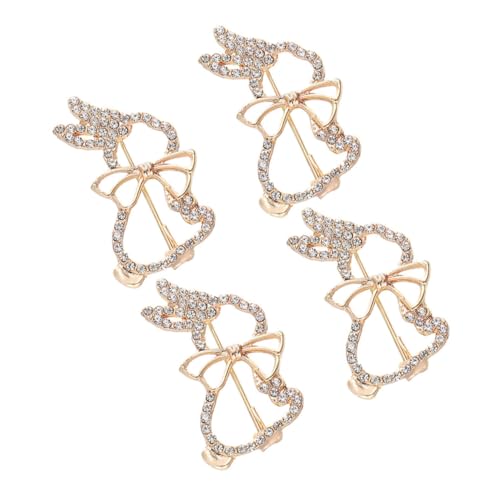Ciieeo 4 Stück Kaninchen Brosche Zubehör Für Hasenkostüme Anstecknadel Für Kleidung Frauen Tier Brosche Kaninchen-tier-brosche Rattan-halterung High-end-brosche Herd-kit Legierung Golden von Ciieeo