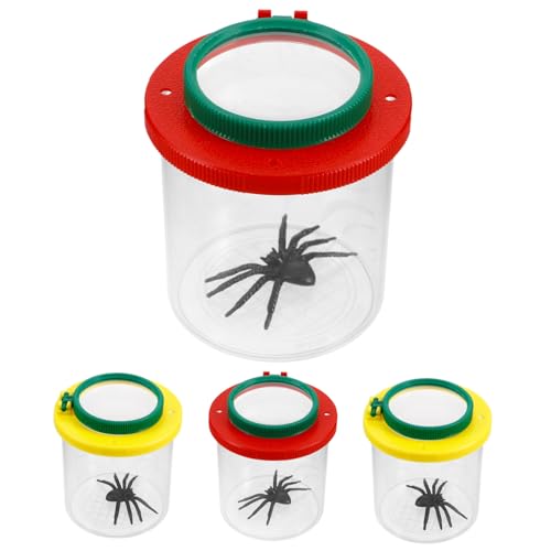 Ciieeo 4 Stück Teiliges Insekten Beobachtungsset mit Integrierter Lupe Insektenfang Beobachtungsbox Naturwissenschaftliches Lernspielzeug für Junge für Garten und Outdoor Aktivitäten von Ciieeo