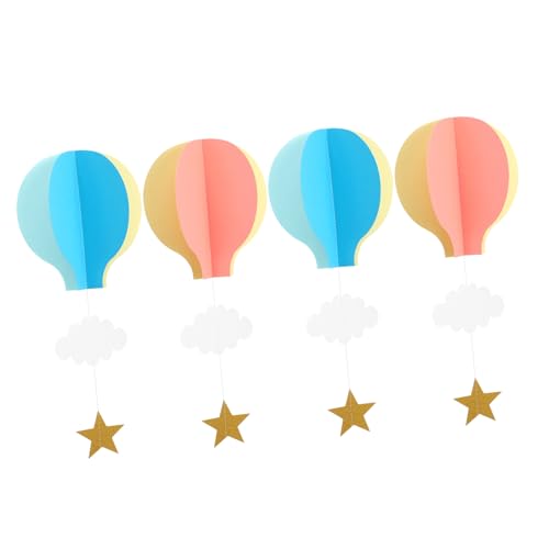 Ciieeo 4stücke Papier-heißluftballon-wolken-ornamente Hängende Dekoration Für Party Hochzeit Babyzimmer Kinderzimmer Ciieeo 4stücke Papier-heißluftballon-wolken-ornamente Hängende Dekoration Für Party Hochzeit Babyzimmer Kinderzimmer von Ciieeo