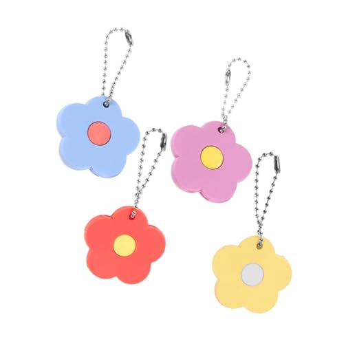 Ciieeo 4Stücke Schlüsselabdeckungen mit Blumenmuster Niedliche Schlüsselkappen für Hausschlüssel Kratzschutz und Design Leicht und Langlebig in Bunten Farben von Ciieeo