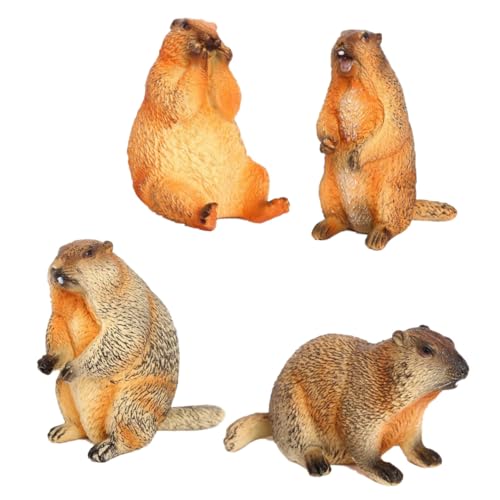 Ciieeo 4 Stück Teiliges Wildtiermodell aus Robustem Kunststoff Realistische Tierfiguren als Dekoration und Pädagogisches Geeignet für Wohnräume Kinderzimmer und von Ciieeo