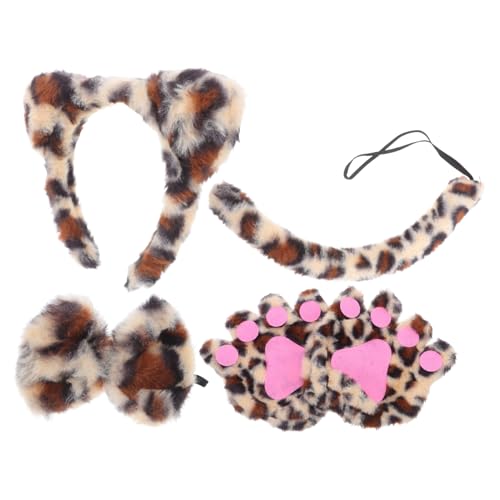 Ciieeo 4 Stück Tierstirnband Leoparden-Cosplay-Verkleidung Cosplay-Tierkostüme Kostüm mit Leopardenmuster Halloween-Kopfschmuck Zubehör mit Leopardenmuster Leopard -Katzenkostüm Flanell Ciieeo 4 Stück Tierstirnband Leoparden-Cosplay-Verkleidung Cosplay-Tierkostüme Kostüm mit Leopardenmuster Halloween-Kopfschmuck Zubehör mit Leopardenmuster Leopard -Katzenkostüm Flanell von Ciieeo