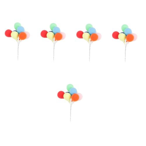 Ciieeo 40 Stk Mini-Luftballons aus Ton Babyparty-Cupcake-Picks Mini-Ballon Spielzeug Dekor Ballon-Cupcake-Topper Miniatur-Landschaftsornamente Weihnachten schmücken Zubehör Puppenhaus von Ciieeo