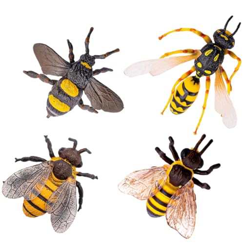 Ciieeo 4Stücke Realistische Bienenfiguren Lebensechte Insektenmodelle aus Sicherem für Garten und Spielzeugdekoration für Lernen Ciieeo 4Stücke Realistische Bienenfiguren Lebensechte Insektenmodelle aus Sicherem für Garten und Spielzeugdekoration für Lernen von Ciieeo
