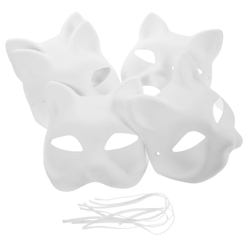 Ciieeo 5 Stück Leere Diy-Katzenmasken Weiße Halloween-Katzenmasken Für Maskerade Halloween-Cosplay-Masken Kostüm-Partygeschenke Ciieeo 5 Stück Leere Diy-Katzenmasken Weiße Halloween-Katzenmasken Für Maskerade Halloween-Cosplay-Masken Kostüm-Partygeschenke von Ciieeo