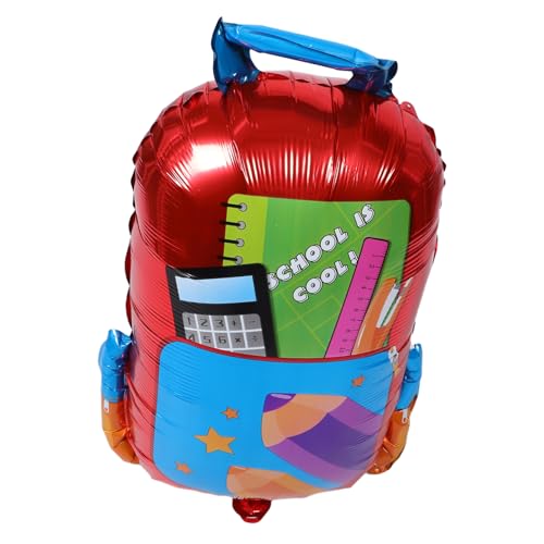 Ciieeo 5 Stück Teiliges Schulranzen Aluminiumfolie Ballon Langlebige Wiederverwendbare Aufblasbare Dekoration für Schulanfang Kindergarten und Klassenzimmerfeiern Einfache Inflation von Ciieeo
