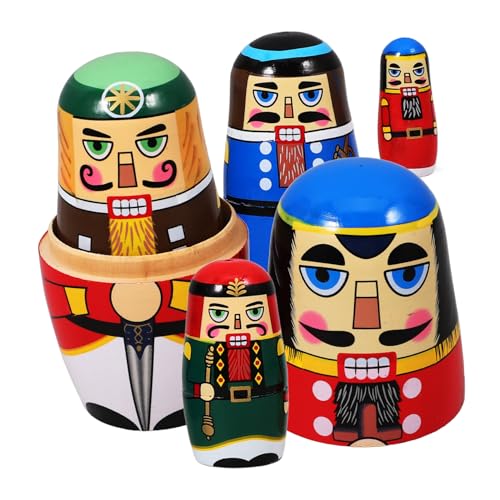 Ciieeo 5 Stück Teiliges Weihnachts Handbemalte Russische Puppen aus Robustem Kreative Dekoration für Schlafzimmer Wohnzimmer Kindergarten und Büro Farbenfrohe und Langlebige Figuren Ciieeo 5 Stück Teiliges Weihnachts Handbemalte Russische Puppen aus Robustem Kreative Dekoration für Schlafzimmer Wohnzimmer Kindergarten und Büro Farbenfrohe und Langlebige Figuren von Ciieeo