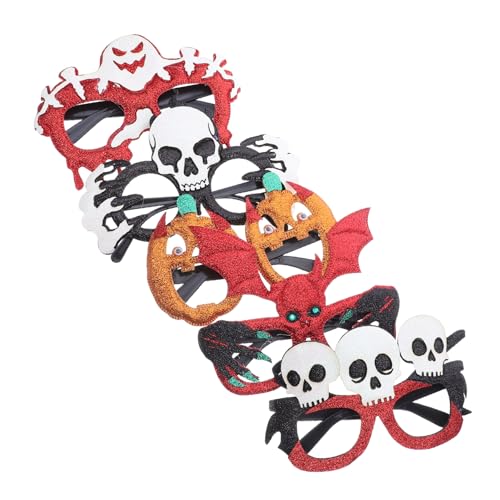Ciieeo 5-teilige Halloween-brillen: Kürbis-cosplay-brillengestell – Neuartige Kürbis- -fledermaus-mütze Mit – Halloween-partygeschenk Für Kinder Und Erwachsene von Ciieeo