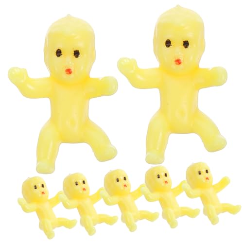 Ciieeo 50 Stück Mini- entzückende Plastikbabys winzige Babys Babyspielzeug spielzeughandys für Babys Puppen Partyzubehör kleine Babypuppen Schüttgut Kuchen Geschenk Dekorationen von Ciieeo