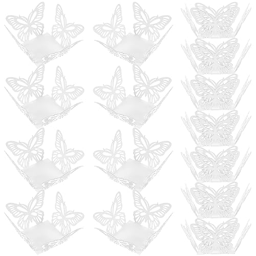 Ciieeo 50 Stück Schokoladentablett Erdnussbutterbecher Schokoladenhalter Schokoladenverpackungstabletts Schokoladenformen Trüffel-schokoladenhüllen Mr. Beast Schokoriegel Papier Weiß von Ciieeo