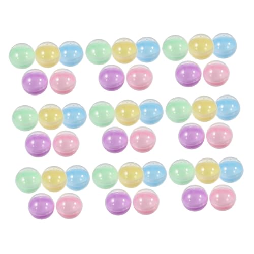 Ciieeo 50 Stück Teiliges Halbtransparente Macaron Farbige Runde Kunststoffkapseln Nachfüllbare Spielzeugkapseln Für Automaten Partydeko Kinderzimmer Spielspaß von Ciieeo