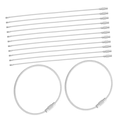 Ciieeo 50 Stück Teiliges Pvc beschichtete Stahl drahtschlaufen Schlüsselanhänger Kabelschlaufen Gepäckverbinder Handgefertigt Elegant Sicher Für Schlüssel Gepäck Anhänger Zubehör von Ciieeo
