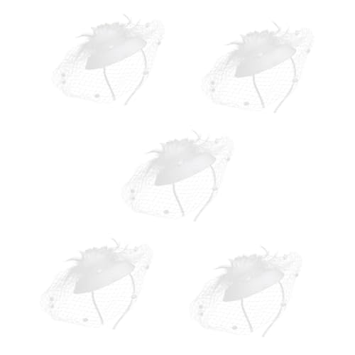 Ciieeo 5st Kopfbedeckungen Für Die Braut Retro-dekor Vintage-dekor Haarklammern Haar Klammern Haarspangen Schmücken Haarschmuck Für Die Hochzeit Perle Charme Weiß Camouflage-clip Bankett von Ciieeo