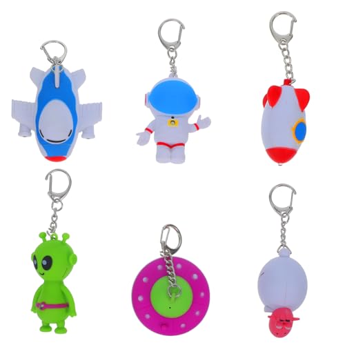 Ciieeo 6 Stück LED Tier Taschenlampen Schlüsselanhänger mit Leuchteffekt Batteriebetrieben Bunte Anhänger für Kindergeburtstag Rucksackdeko und Geschenkideen von Ciieeo
