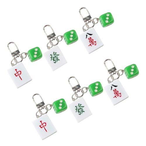 Ciieeo 6 Stück Mahjong Schlüsselanhänger aus Harz Feng Shui Glücksbringer für Schlüssel Geldbörse Rucksack Chinesische Stil Dekoration und Funktional für Sammler Ciieeo 6 Stück Mahjong Schlüsselanhänger aus Harz Feng Shui Glücksbringer für Schlüssel Geldbörse Rucksack Chinesische Stil Dekoration und Funktional für Sammler von Ciieeo