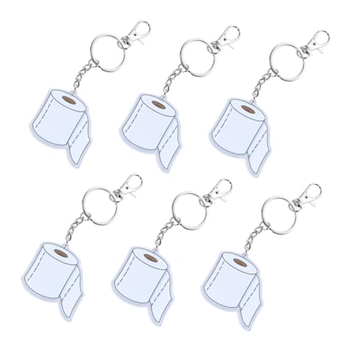 Ciieeo 6 Stück Teiliges Acryl Schlüsselanhänger Niedliche Toilettenpapier Form für Taschen Rucksäcke und Autoschlüssel für Partys und Persönliche Accessoires Ciieeo 6 Stück Teiliges Acryl Schlüsselanhänger Niedliche Toilettenpapier Form für Taschen Rucksäcke und Autoschlüssel für Partys und Persönliche Accessoires von Ciieeo