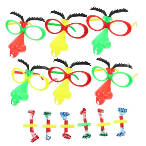 Ciieeo 6Stücke Lustige Verkleidungsbrille mit Fake Nase und Augenbrauen Kreatives Party Accessoire für Erwachsene für Karneval und Halloween Langlebiges Material Bequeme Ciieeo 6Stücke Lustige Verkleidungsbrille mit Fake Nase und Augenbrauen Kreatives Party Accessoire für Erwachsene für Karneval und Halloween Langlebiges Material Bequeme von Ciieeo