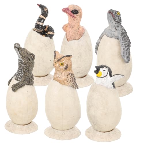 Ciieeo 6Stücke Teiliges Eierspielzeug Mit Dinosaurier Pinguin Lustige Tiermodelle Für Kreative Spiele von Ciieeo