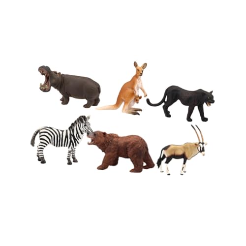 Ciieeo 6Stücke Teiliges Wildtiermodell Realistische Tierfiguren aus Robustem Kunststoff für Schreibtischdekoration und Lehrspielzeug für Schwarzer Leopard Ciieeo 6Stücke Teiliges Wildtiermodell Realistische Tierfiguren aus Robustem Kunststoff für Schreibtischdekoration und Lehrspielzeug für Schwarzer Leopard von Ciieeo