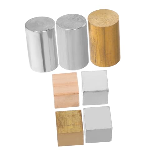 Ciieeo 7-teiliges Dichte-Würfel-Set, Kupfer, Eisen, Aluminium, Metall, Wissenschaftsaktivitätswürfel für Physik, Lernen, tragbares Lehrwerkzeug für Laborexperimente und Heimunterricht von Ciieeo