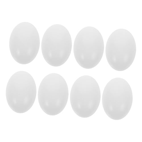 Ciieeo 8 Stück Künstliche Holz Eier Realistische Nachbildung zum Bemalen und Basteln Unvollendete DIY Deko für Ostern Hühnertraining und Kreative Handwerksprojekte von Ciieeo