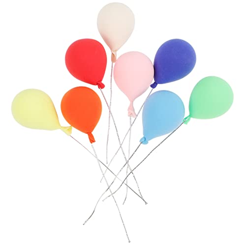 Ciieeo 8St Mini-Luftballons aus Ton Mikro-Landschafts-Ballon-Dekor Neuheit Ballons Picks Weihnachtsdekorationen Ornament puppenhaus ballon dekore Mini-Tonballon schmücken Strauß Spielzeug von Ciieeo
