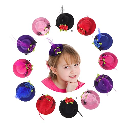 Ciieeo 96 Stk Haarschmuck Für Kinder Mini-krallenklammern Für Haare Bürstenhalter Zur Wandmontage Mädchen-fascinator-haarnadel Haarnadeln Polyester Fräulein Kleines Mädchen Camouflage-hut von Ciieeo