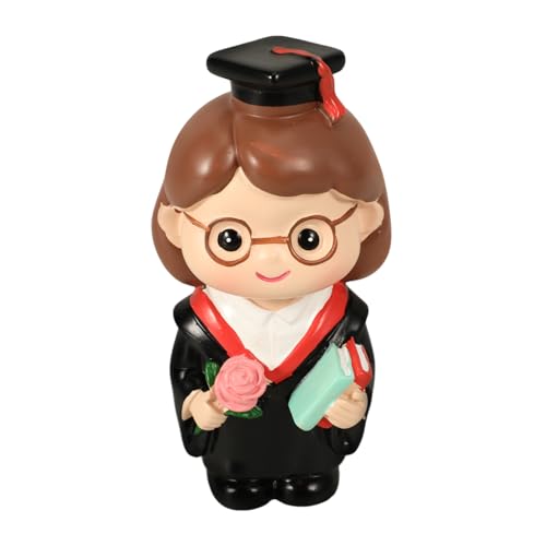 Ciieeo Abschlussfeier Tortendeko Resin Figurine Cake Topper Doktorin Motiv Süße Kuchen Dekoration für Graduation Party Geburtstagskuchen von Ciieeo