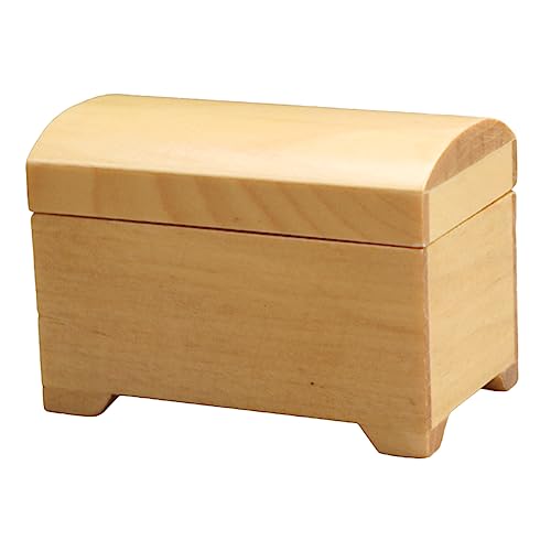 Ciieeo Box Mini Schatztruhe Modell Puppenhaus Mini Schmuck Puppenhaus Möbel Miniatur Möbel Mini Möbel Mini Zubehör Puppenhaus Mini Schatz Holz von Ciieeo