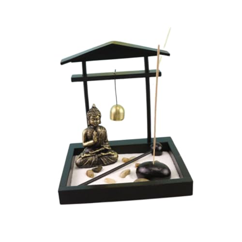 Ciieeo Buddha Statue Sand Tray Meditatives Zen Garten für Büro und Zuhause Miniatur Landschaft zur Dekoration Design für Entspannende Ciieeo Buddha Statue Sand Tray Meditatives Zen Garten für Büro und Zuhause Miniatur Landschaft zur Dekoration Design für Entspannende von Ciieeo