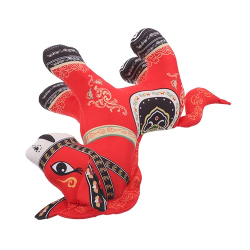 Ciieeo Chinesisches Pferd Kuscheltier Weicher Bequemer Plüschpferd Deko-Horse Doll Glücksbringer Maskottchen fürs Neujahr Sammlerstück für Sofa Zuhause von Ciieeo