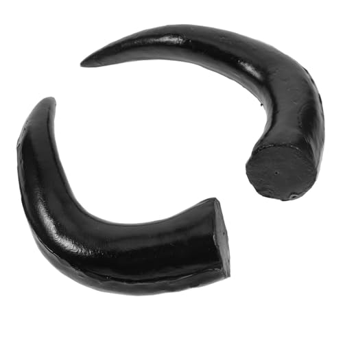 Ciieeo Damen Haarclip Schwarze DIY Horn Haarschmuck Kunststoff Hörner Halloween Cosplay Accessoire Mittelgroß Vielseitig für Party Alltag von Ciieeo