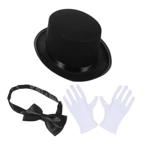 Ciieeo Deluxe Detektiv-rollenspiel-zubehör Themenparty-ausrüstung Hut Für Herren Stylischer Detektiv-cosplay Hut Fliege Handschuh von Ciieeo