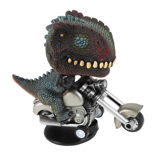 Ciieeo Dinosaurier-Motorradspielzeug drehbares reitende Motorradstatue Simulation Motorrad Kinderspielzeug Motorradmodell für Plastik von Ciieeo